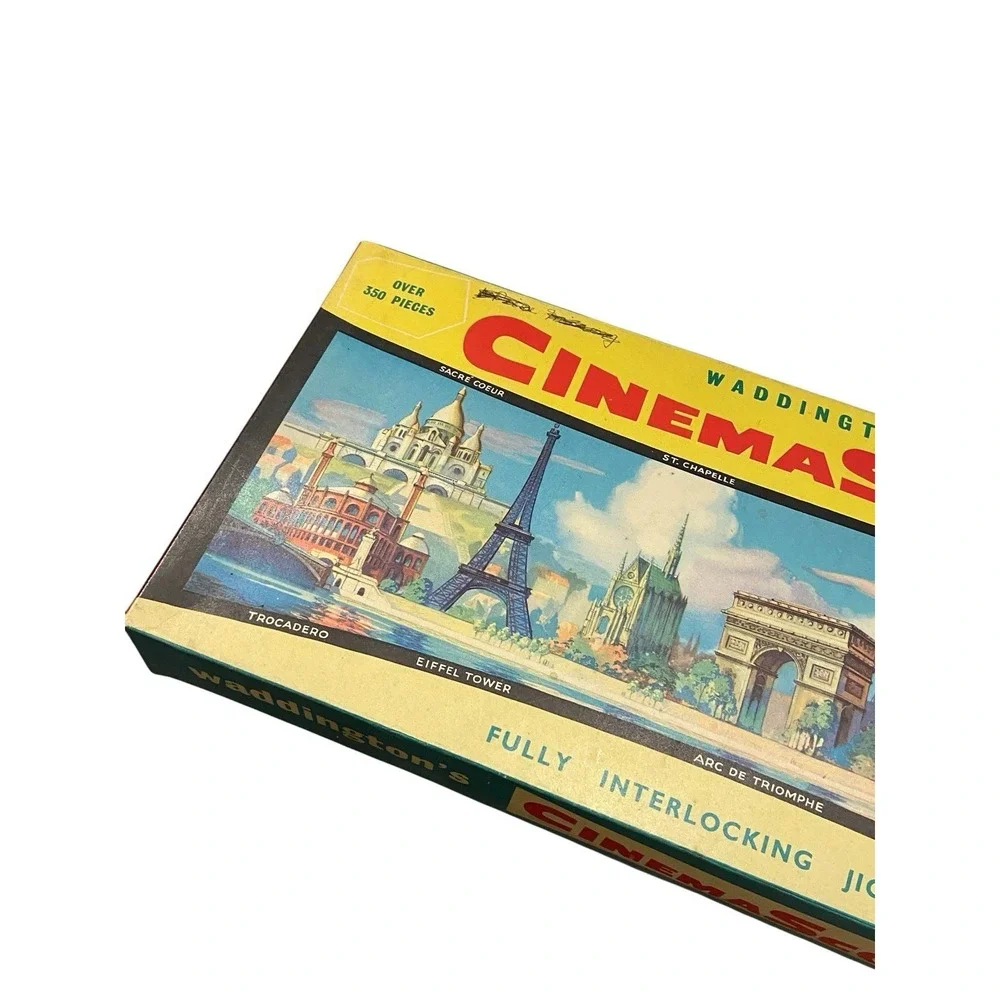Vintage Waddingtons CinemaScope Paris Jigsaw Puzzle Untested 60's